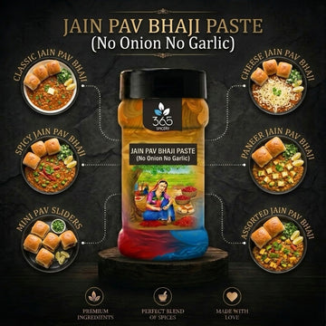 JAIN PAV BHAJI PASTE (No Onion No Garlic) | Classic Street Food Base | Vegan | No Artificial Flavours | 365 Spicery