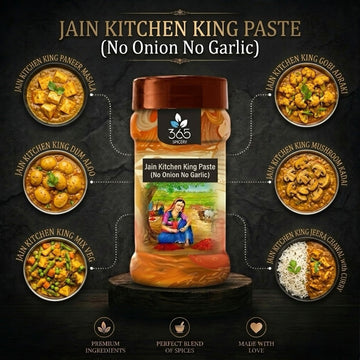 JAIN KITCHEN KING PASTE (No Onion No Garlic) | Versatile Curry Masala | Vegan | No Artificial Colours | 365 Spicery