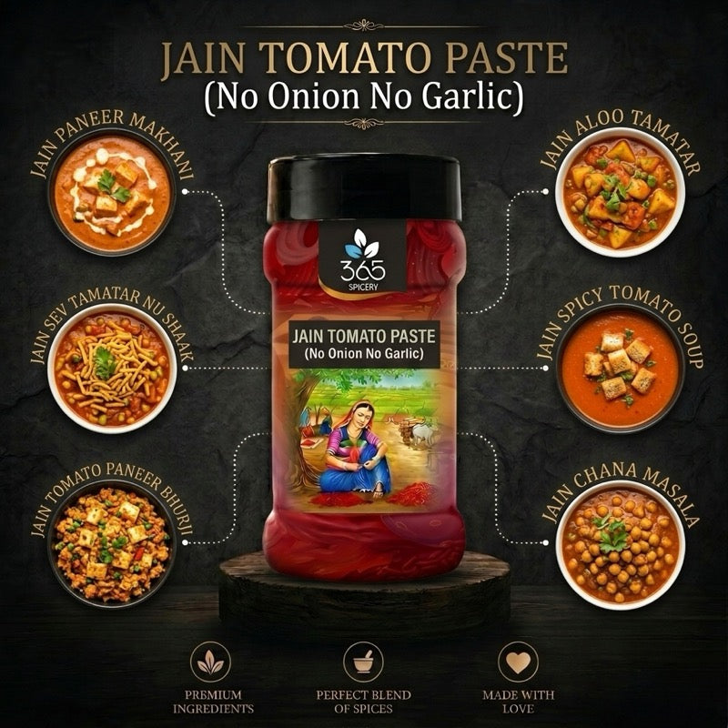 JAIN TOMATO MAKHANI PASTE | No Onion No Garlic | Jain-Friendly | Premium Makhani Base | Natural | 365 Spicery