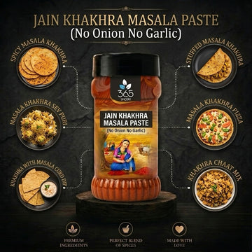 JAIN KHAKHRA MASALA PASTE (No Onion No Garlic) | Savoury Snack Spread | Vegan | Gluten-Free | 365 Spicery