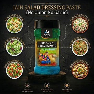 JAIN SALAD DRESSING PASTE (No Onion No Garlic) | Healthy Vegan Condiment | No Artificial Flavours | 365 Spicery