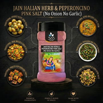 Jain Italian Herbs & Peperoncino Pink Salt | No Onion No Garlic | Jain-Friendly | Vegan | 365 Spicery