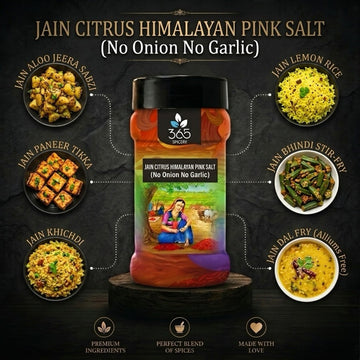 Jain Citrus Himalayan Pink Salt | No Onion No Garlic | Jain-Friendly | Mineral Rich | Zesty | 365 Spicery