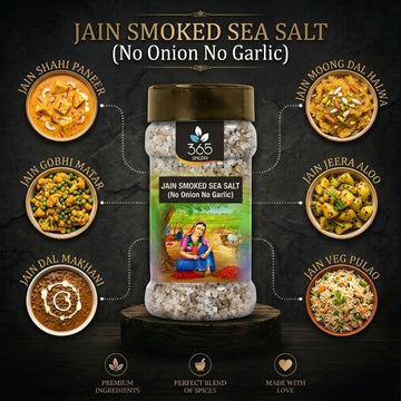 Jain Smoked Sea Salt | No Onion No Garlic | Jain-Friendly | Premium Quality | Gourmet Seasoning | 365 Spicery