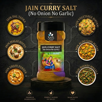 Jain Curry Salt | No Onion No Garlic | Jain-Friendly | No Artificial Colours | Authentic Indian Spice | 365 Spicery