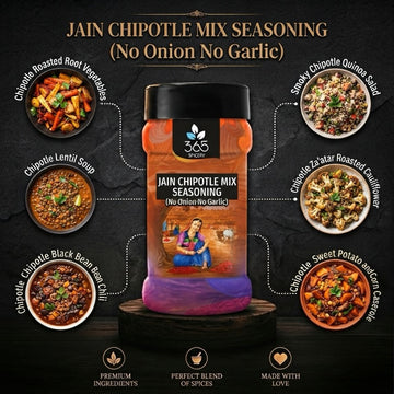 Jain Chipotle BBQ Seasoning | No Onion No Garlic | Jain-Friendly | Premium Quality | Smoky Flavour | 365 Spicery
