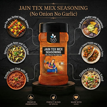 Jain Tex Mex Seasoning | No Onion No Garlic | Bold Taco Spice | Gluten-Free | Natural | 365 Spicery