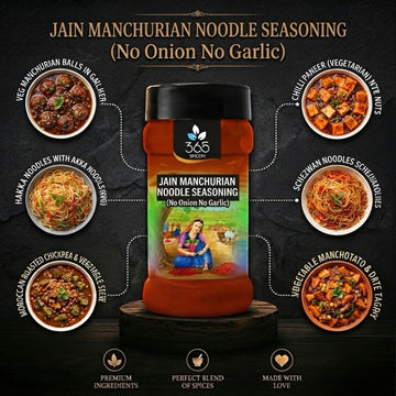 Jain Manchurian Noodle Seasoning | No Onion No Garlic | Jain-Friendly | No Artificial Flavours | Mix | 365 Spicery