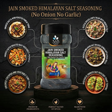 Jain Smoked Himalayan Salt | No Onion No Garlic | Jain-Friendly | Natural Ingredients | Gourmet Grills | 365 Spicery