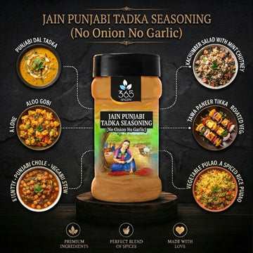Jain Punjabi Tadka Seasoning | No Onion No Garlic | Jain-Friendly | Authentic Spices | Street Food | 365 Spicery