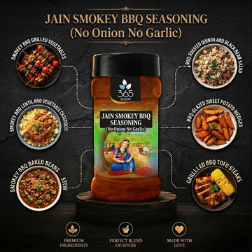 Jain Smokey BBQ Seasoning | No Onion No Garlic | Jain-Friendly | Natural Ingredients | Premium Grills | 365 Spicery