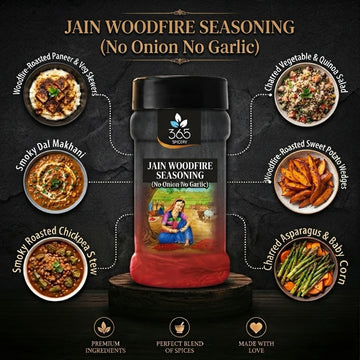 Jain Woodfire Seasoning | No Onion No Garlic | Jain-Friendly | No MSG | Smoky Grill Flavour | 365 Spicery