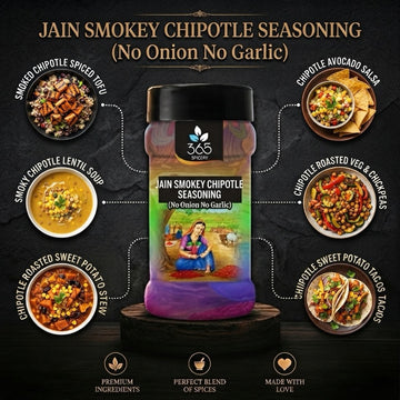 Jain Smokey Chipotle Seasoning | No Onion No Garlic | Jain-Friendly | No Artificial Colours | Vegan | 365 Spicery