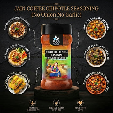 Jain Coffee Chipotle Seasoning | No Onion No Garlic | Jain-Friendly | Gluten-Free | Grill Seasoning | 365 Spicery