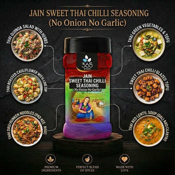 Jain Sweet Thai Chilli Seasoning | No Onion No Garlic | Jain-Friendly | Vegan | For Street Food | 365 Spicery
