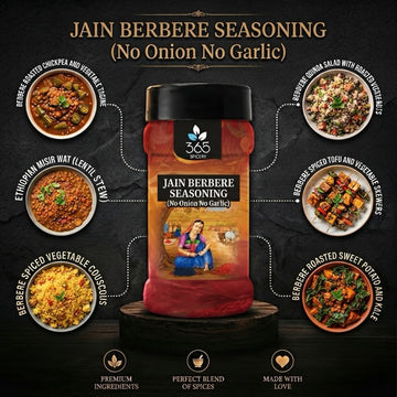 Jain Berbere Seasoning | No Onion No Garlic | Jain-Friendly | Ethiopian Spice Blend | Vegan | 365 Spicery