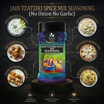 Jain Tzatziki Spice Mix | No Onion No Garlic | Jain-Friendly | Refreshing Herb Blend | Vegan | 365 Spicery