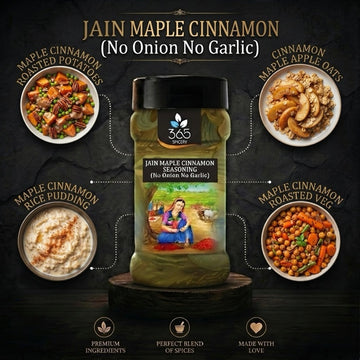 Jain Maple Cinnamon Seasoning | Sweet Breakfast Spice | No Onion No Garlic | Natural | Jain-Friendly | 365 Spicery