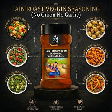 Jain Roast Veggie Seasoning | Perfect for Grills & Snacks | No Onion No Garlic | Jain-Friendly | 365 Spicery