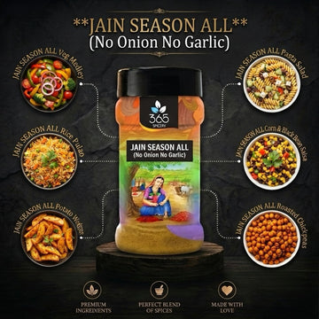 Jain Season All | Premium Jain-Friendly Snack Sprinkler | No Onion No Garlic | Natural Ingredients | 365 Spicery