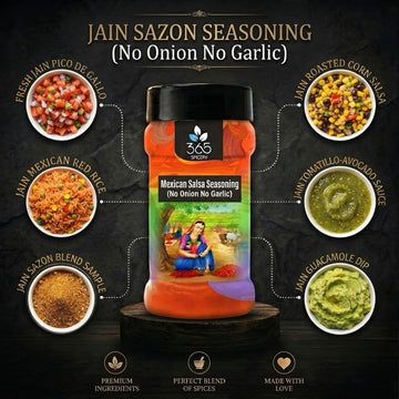 Jain Sazon Seasoning | No Onion No Garlic | Jain-Friendly | No Artificial Colours | For Fries & Grills | 365 Spicery