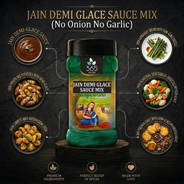 Jain Demi Glace Sauce Mix | No Onion No Garlic | Jain-Friendly | Gluten-Free | For Gourmet Grills | 365 Spicery