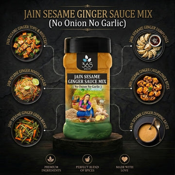 Jain Sesame Ginger Sauce Mix | No Onion No Garlic | Jain-Friendly | No Artificial Colours | Snacks | 365 Spicery