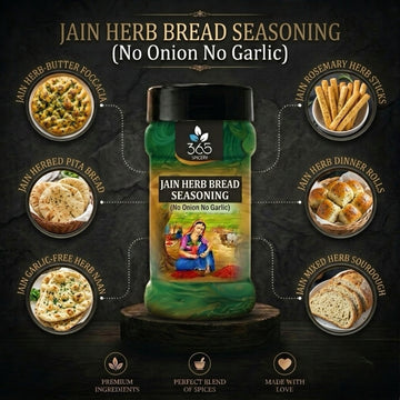 Jain Herb Bread Seasoning | No Onion No Garlic | Jain-Friendly | Gluten-Free | Perfect for Garlic Bread | 365 Spicery
