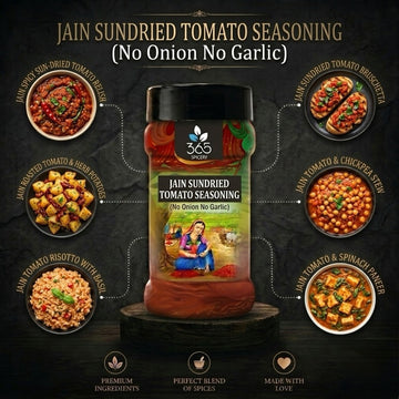 Jain Sundried Tomato Seasoning | No Onion No Garlic | Jain-Friendly | Natural Ingredients | Rich Taste | 365 Spicery