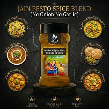 Jain Pesto Spice Blend | No Onion No Garlic | Jain-Friendly | Premium Quality | Fresh Herb Infusion | 365 Spicery