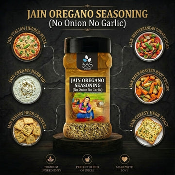 Jain Oregano Seasoning | No Onion No Garlic | Jain-Friendly | Premium Quality | Ideal for Pizza & Pasta | 365 Spicery