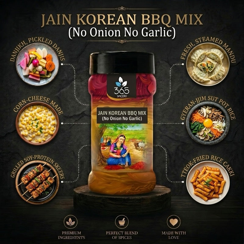 Jain Korean Bbq Mix | No Onion No Garlic | Jain-Friendly | No MSG | Authentic Asian Fusion Taste | 365 Spicery