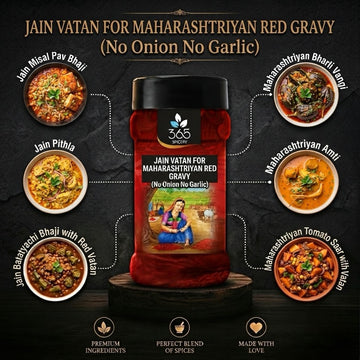 Jain Vatan For Maharashtrian Red Gravy | No Onion No Garlic | Jain-Friendly | No Artificial Colours | 365 Spicery