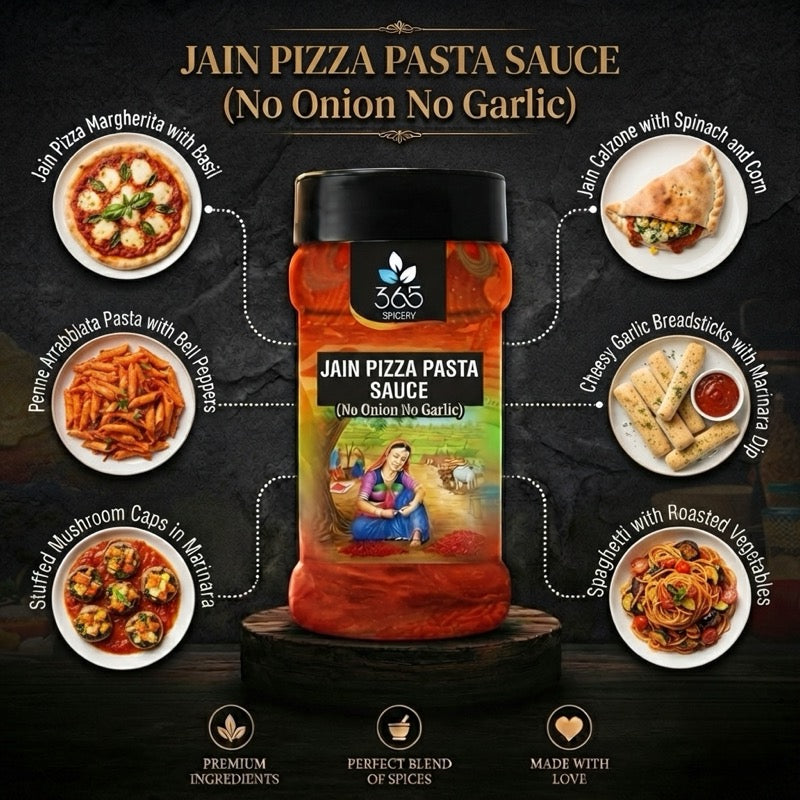 Pizza-Pasta Sauce Powder Mix | No Onion No Garlic | Jain-Friendly | No Artificial Colours | Authentic Italian Taste | 365 Spicery
