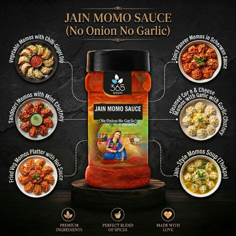Momo Sauce | Jain-Friendly No Onion No Garlic | Vegan | Gluten-Free | Made in India | 365 Spicery