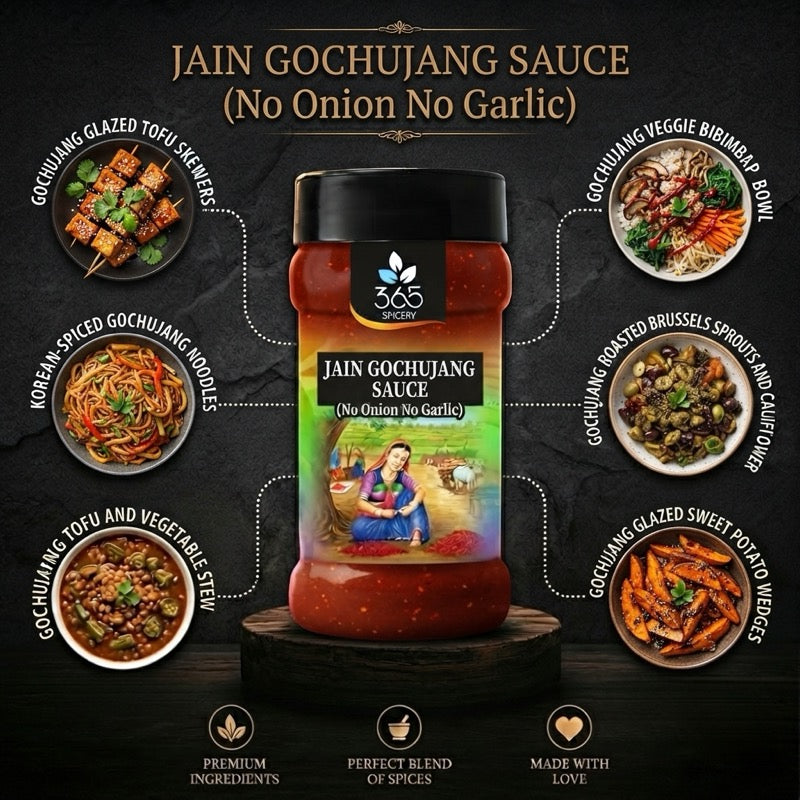 Gochujang Sauce | Jain-Friendly No Onion No Garlic | Authentic Vegan Recipe | No MSG | 365 Spicery