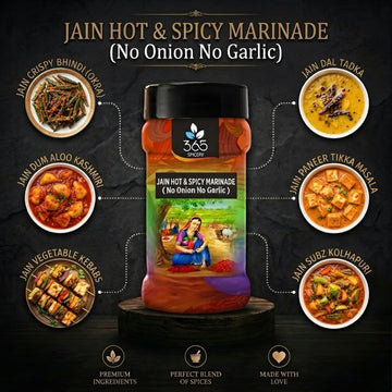 Hot N Spicy Marinade | No Onion No Garlic | Jain-Friendly | Bold Heat | No Artificial Colours | 365 Spicery