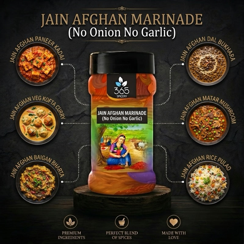 Afghan Marinade | No Onion No Garlic | Jain-Friendly | Mild & Aromatic | No Artificial Flavours | 365 Spicery