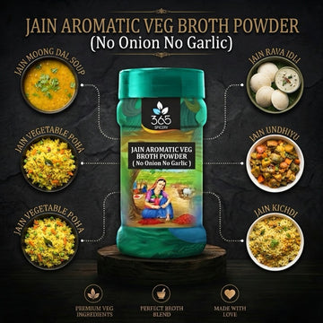 Aromatic Veg broth powder | Perfect for Dals & Soups | No MSG | No Onion No Garlic | 365 Spicery