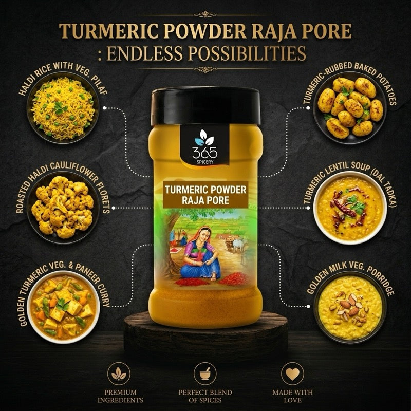 Turmeric Powder Selam Gold | Premium Culinary Spice | Natural Ingredients | Vegan | Pure | 365 Spicery