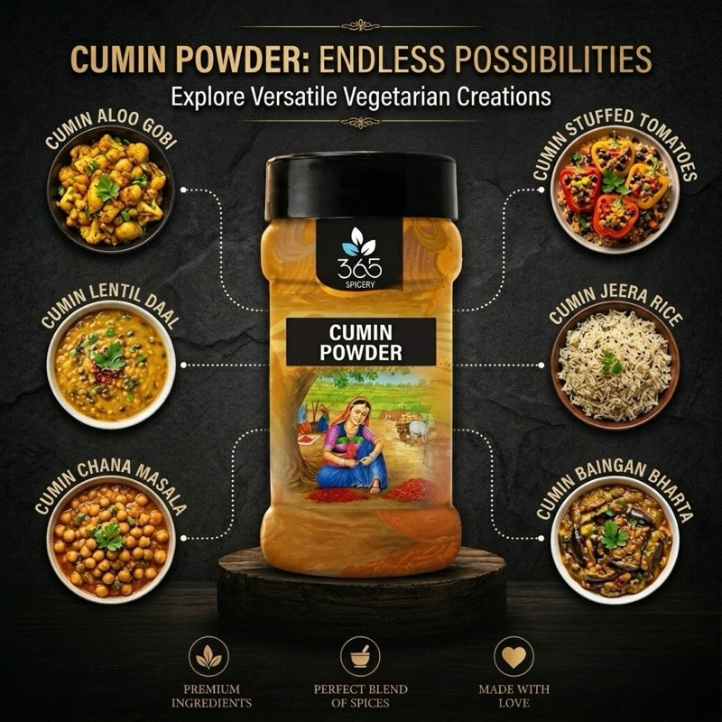 Cumin Powder | Jeera | Essential Indian Spice | Natural Ingredients | Gluten-Free | 365 Spicery