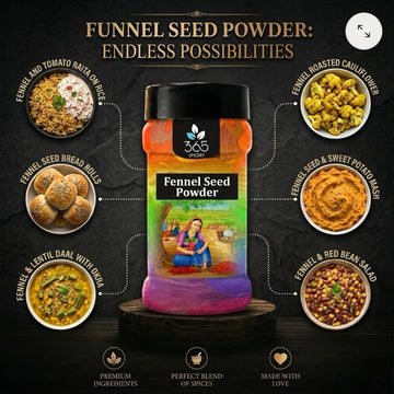 Fennel Seed Powder | Saunf | Digestive Herb for Indian Recipes | Gluten-Free | Vegan | 365 Spicery
