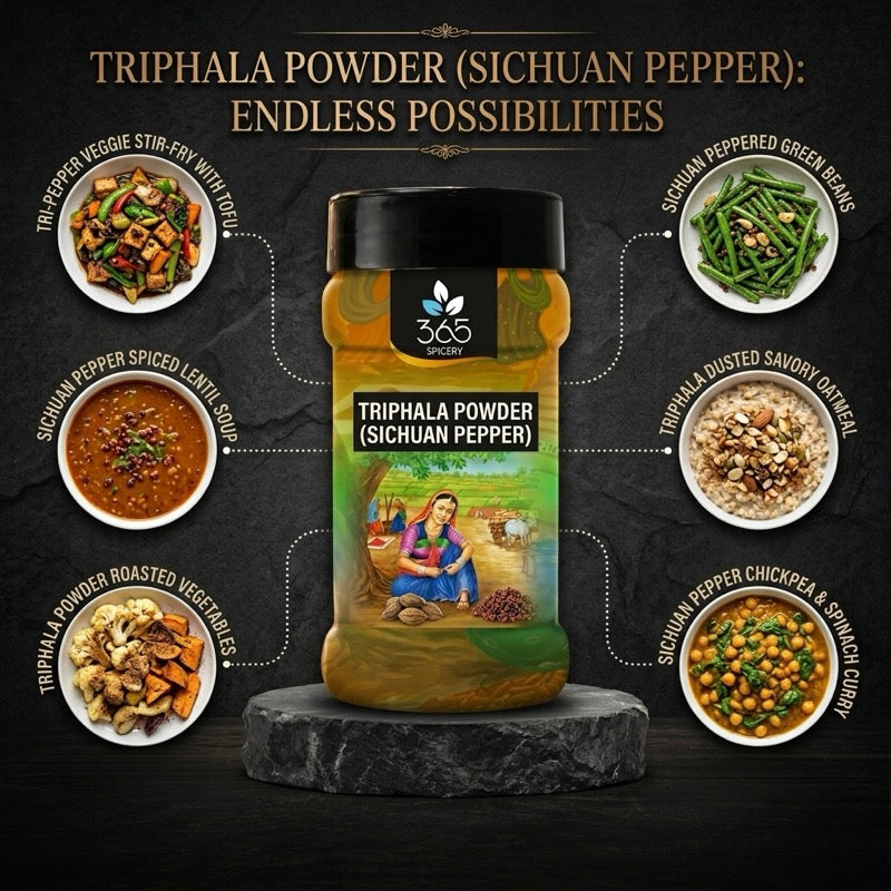 Triphala Powder | Sichuan Pepper | Natural Digestive Aid | Vegan | Gluten-Free | 365 Spicery