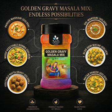 Golden Gravy Masala Mix | Versatile Yellow Curry Base | Vegan | Premium Quality | No Artificial Colours | 365 Spicery