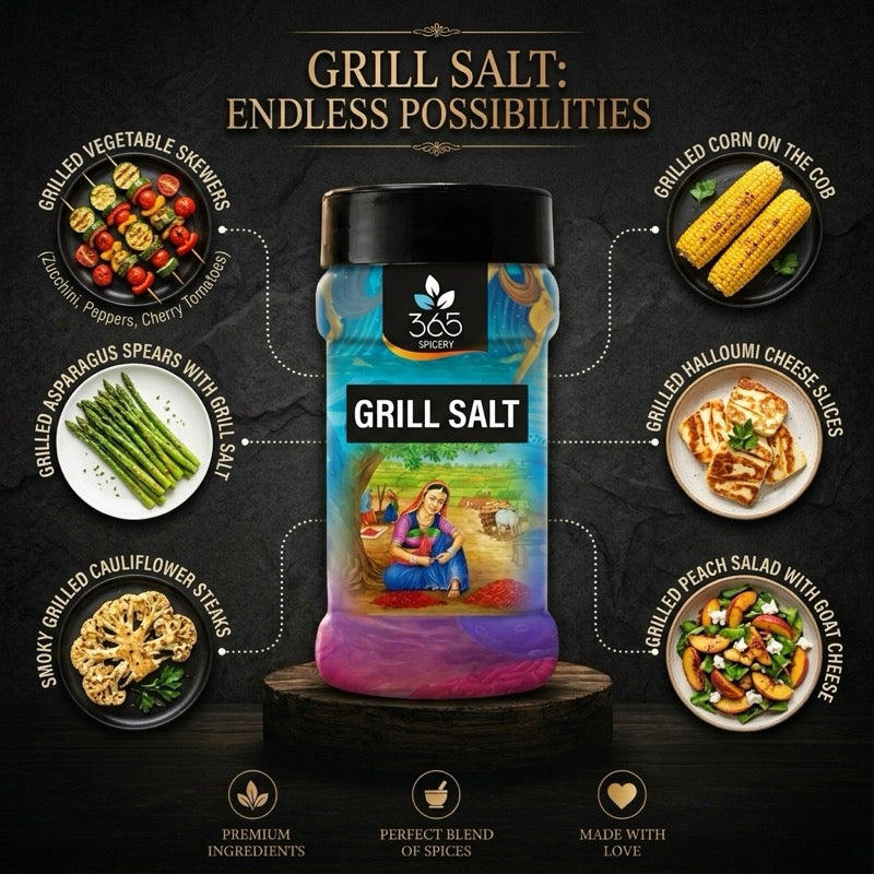 Grill Salt | Perfect Barbecue Seasoning | Natural Ingredients | No MSG | 365 Spicery