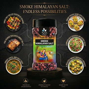 SMOKED HIMALAYAN SALT | Authentic Mineral Rich Crystals | Natural Process | 365 Spicery
