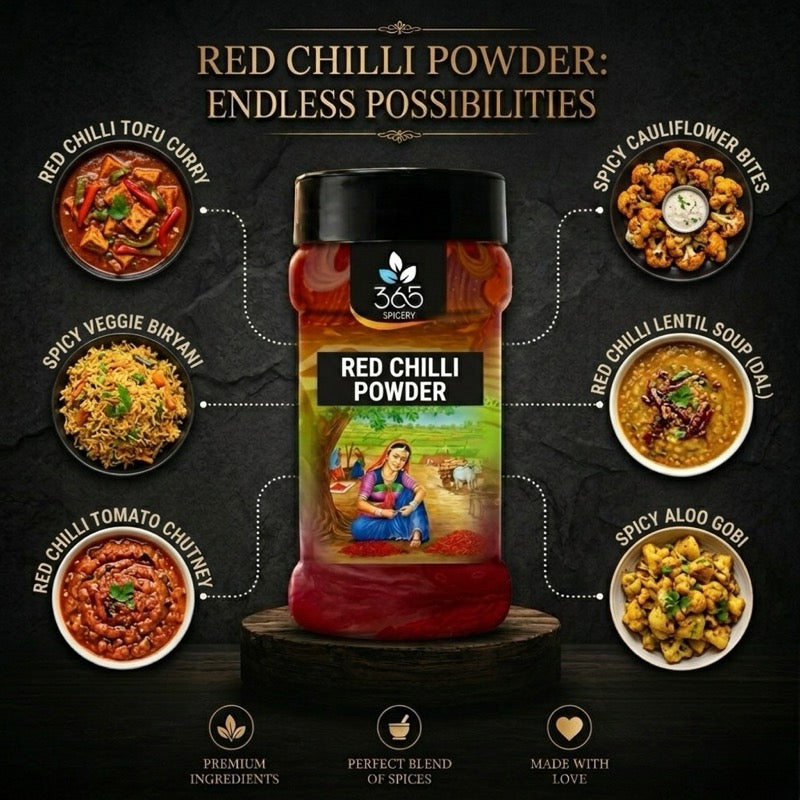 Red Chilli Powder | Essential Spice for Indian Curries | Premium Quality | No MSG | 365 Spicery
