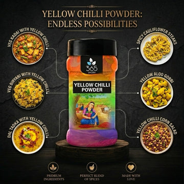 Yellow Chilli Powder | Unique Mild Spice for Curries | Vegan | No Artificial Colours | 365 Spicery