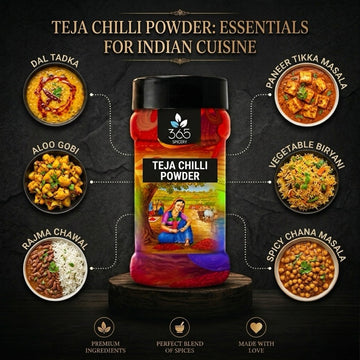 Teja Chilli Powder | High Pungency for Authentic BBQ | Natural & No Artificial Colours | 365 Spicery