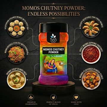 Momos Chutney Powder | Fiery Spicy Dip for Dumplings | No Artificial Flavours | 365 Spicery